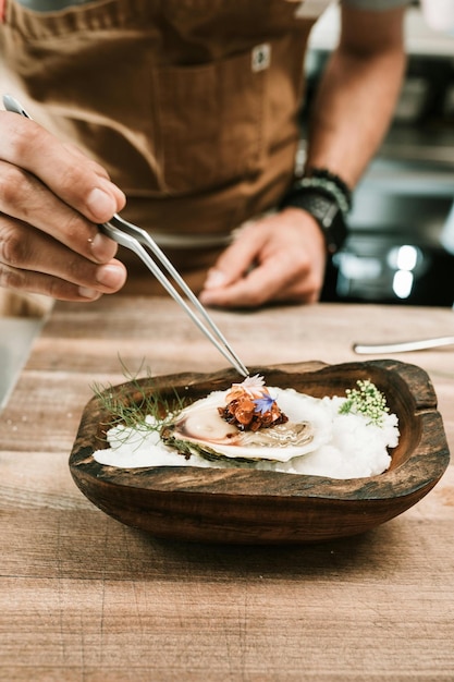 chef preparing a dish in a cozy kitchen